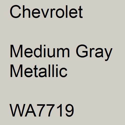 Chevrolet, Medium Gray Metallic, WA7719.